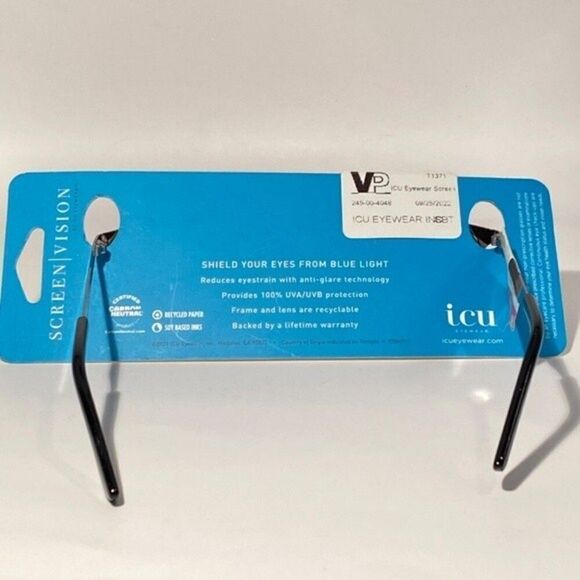 0582 Reading Glasses 1.25 Half Rim Black Blue Light Filtering - Picture 7 of 9